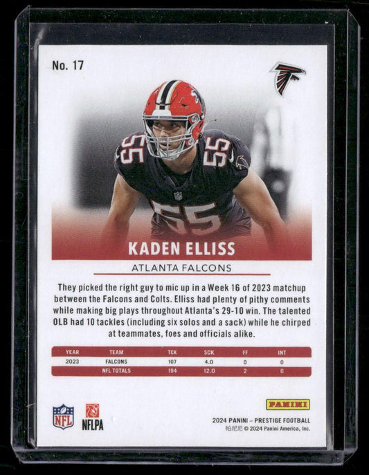2024 Panini Prestige #17 Kaden Elliss