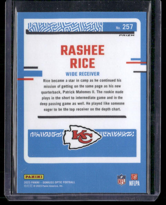 2023 Donruss Optic #257 Rashee Rice Green Velocity