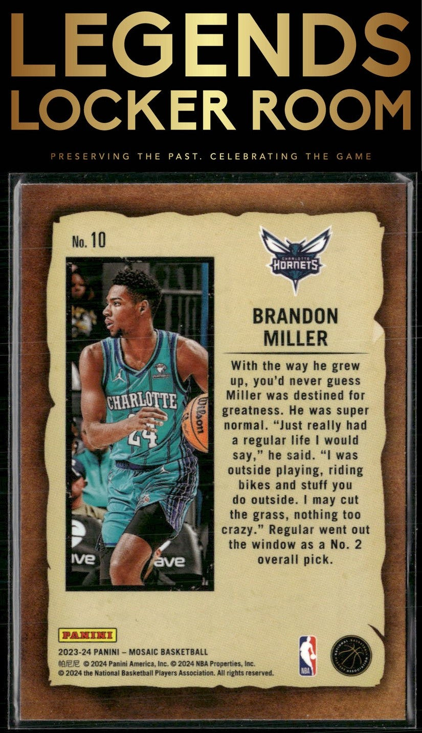 2023-24 Panini Mosaic #10 Brandon Miller Notoriety