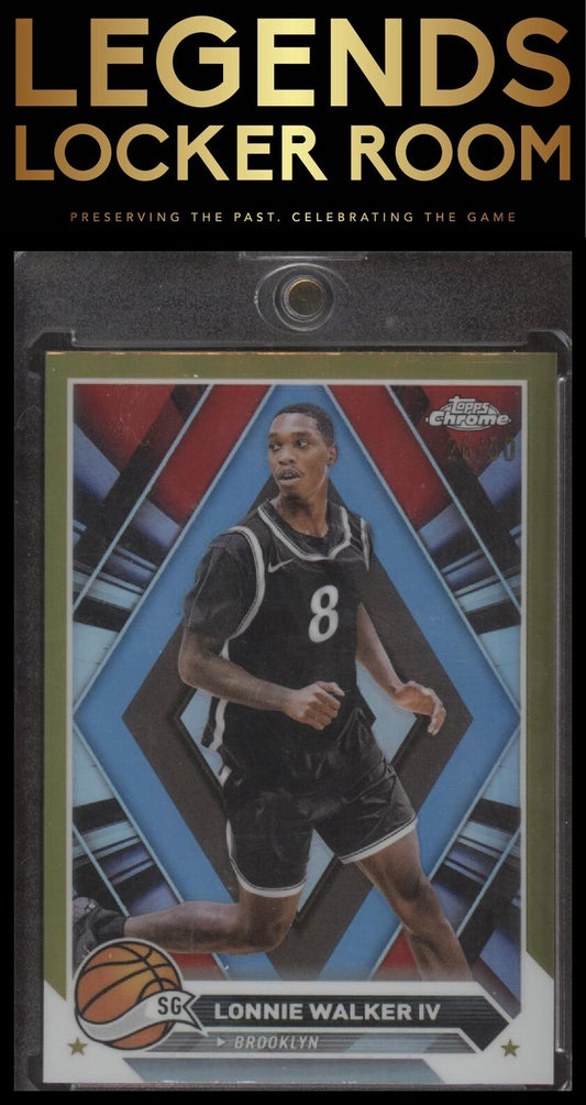 2023-24 Topps Chrome #177 Lonnie Walker IV Gold Refractors #/50