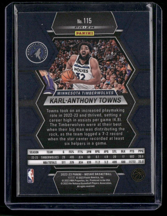 2022-23 Panini Mosaic #115 Karl-Anthony Towns Silver