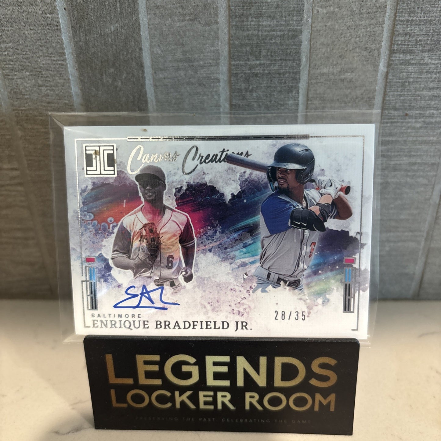 2025 Panini Impeccable Enrique Bradfield Jr. Canvas Creations Auto /35