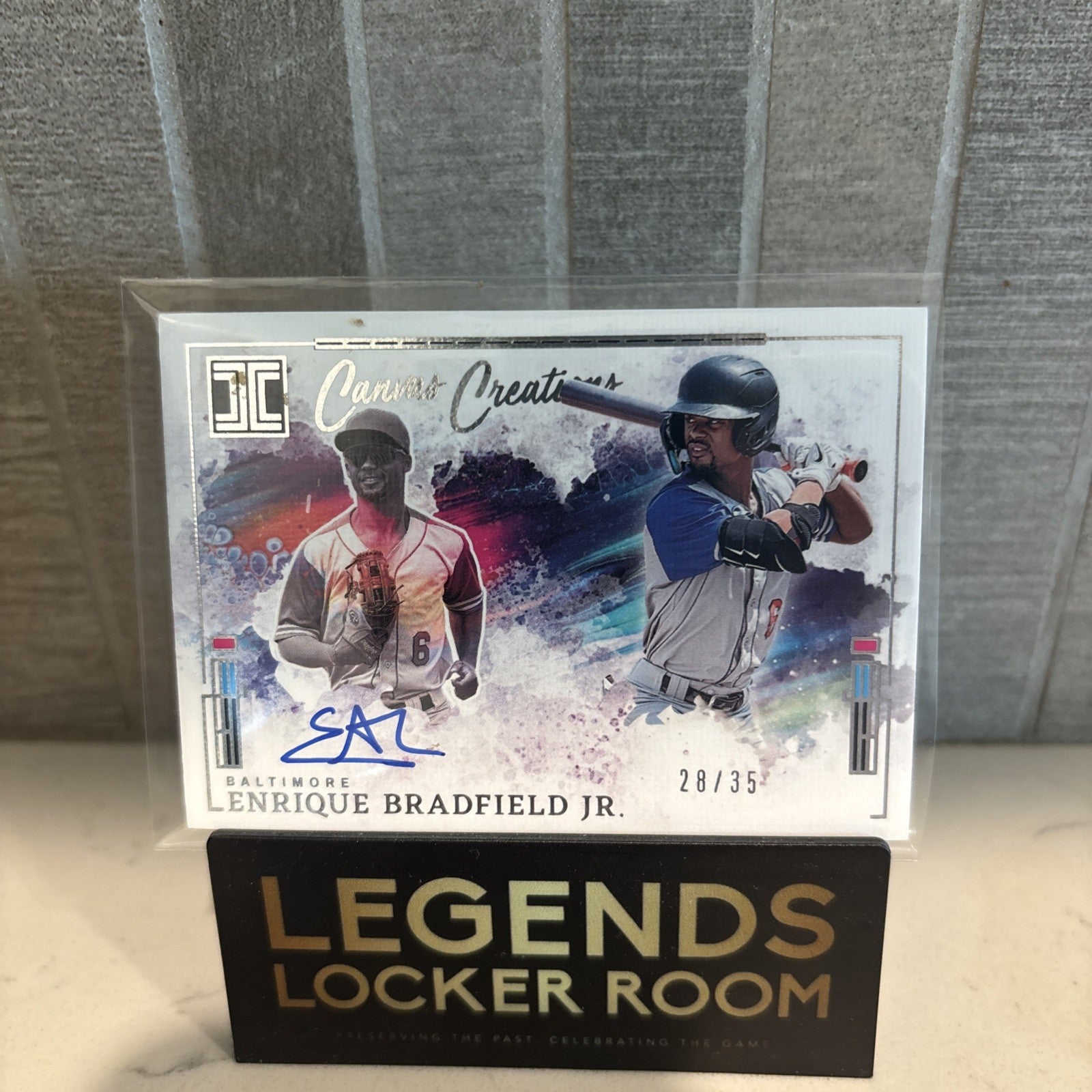 2025 Panini Impeccable Enrique Bradfield Jr. Canvas Creations Auto /35