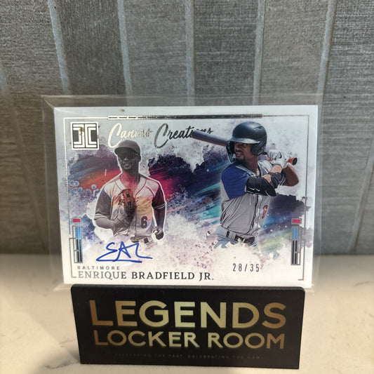 2025 Panini Impeccable Enrique Bradfield Jr. Canvas Creations Auto /35