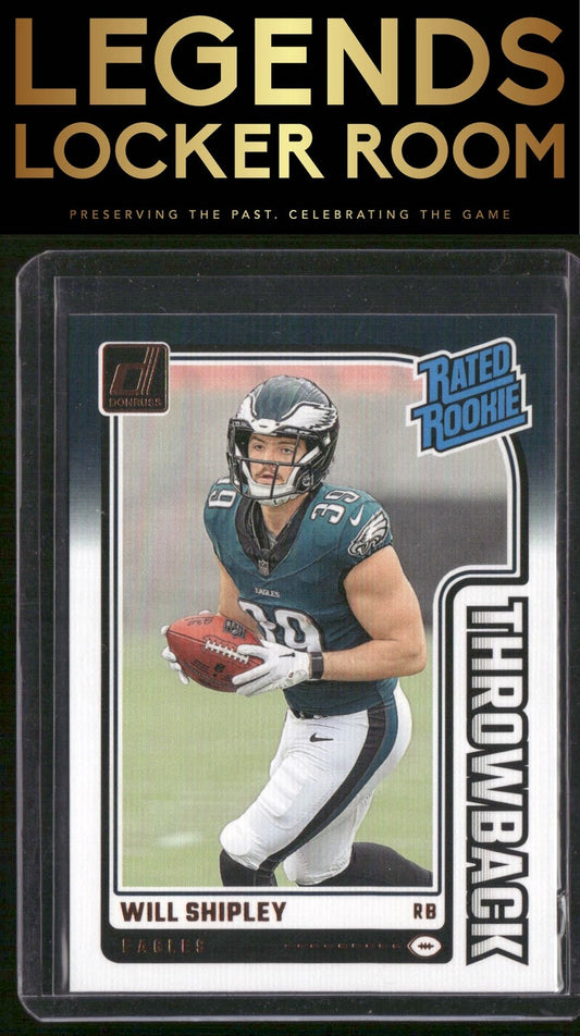 2024 Donruss #29 Will Shipley Rated Rookies Throwback