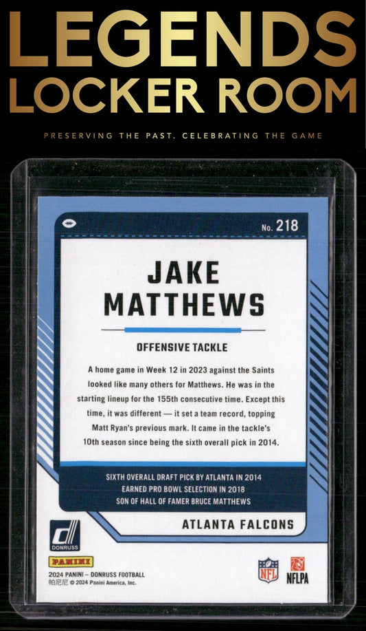 2024 Donruss #218 Jake Matthews