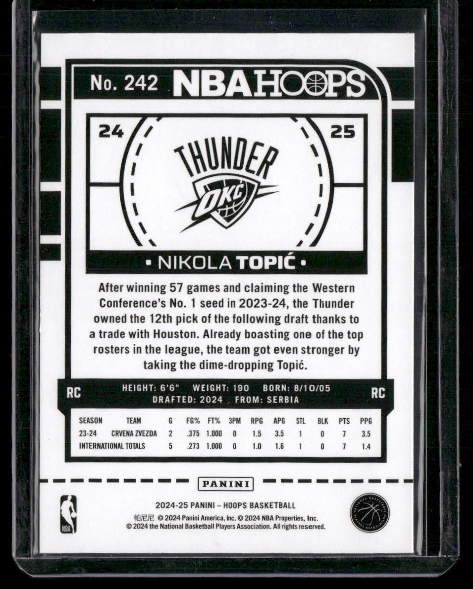 2024-25 Hoops #242 Nikola Topic