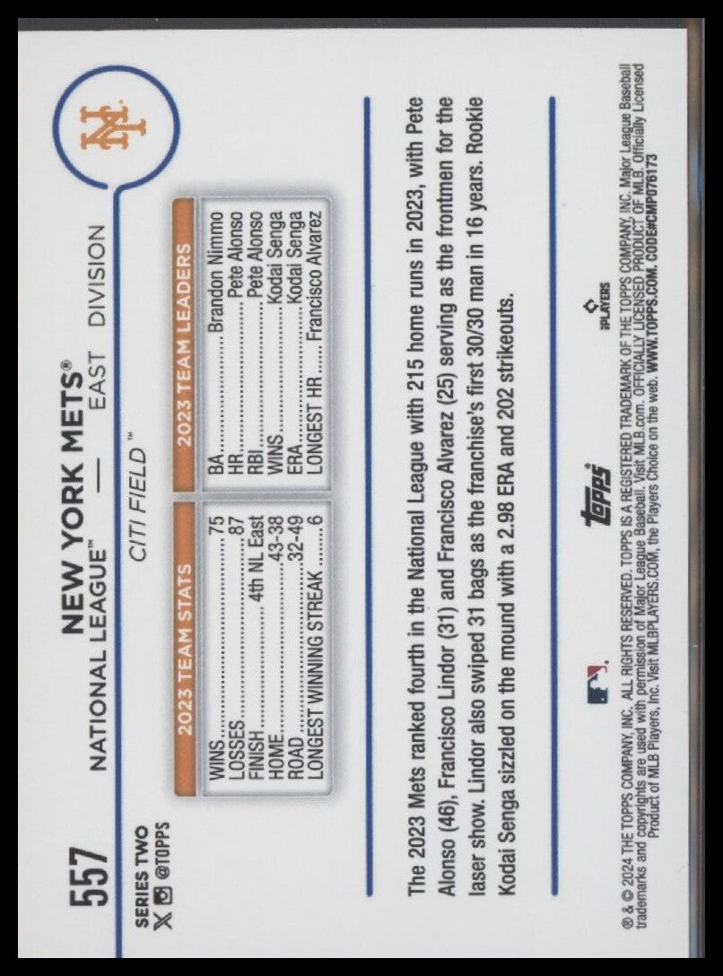 2024 Topps #557 New York Mets