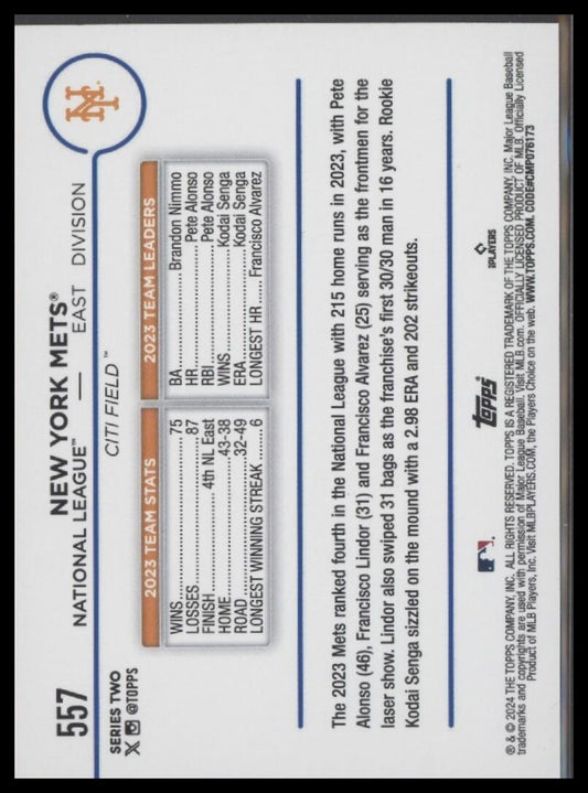 2024 Topps #557 New York Mets