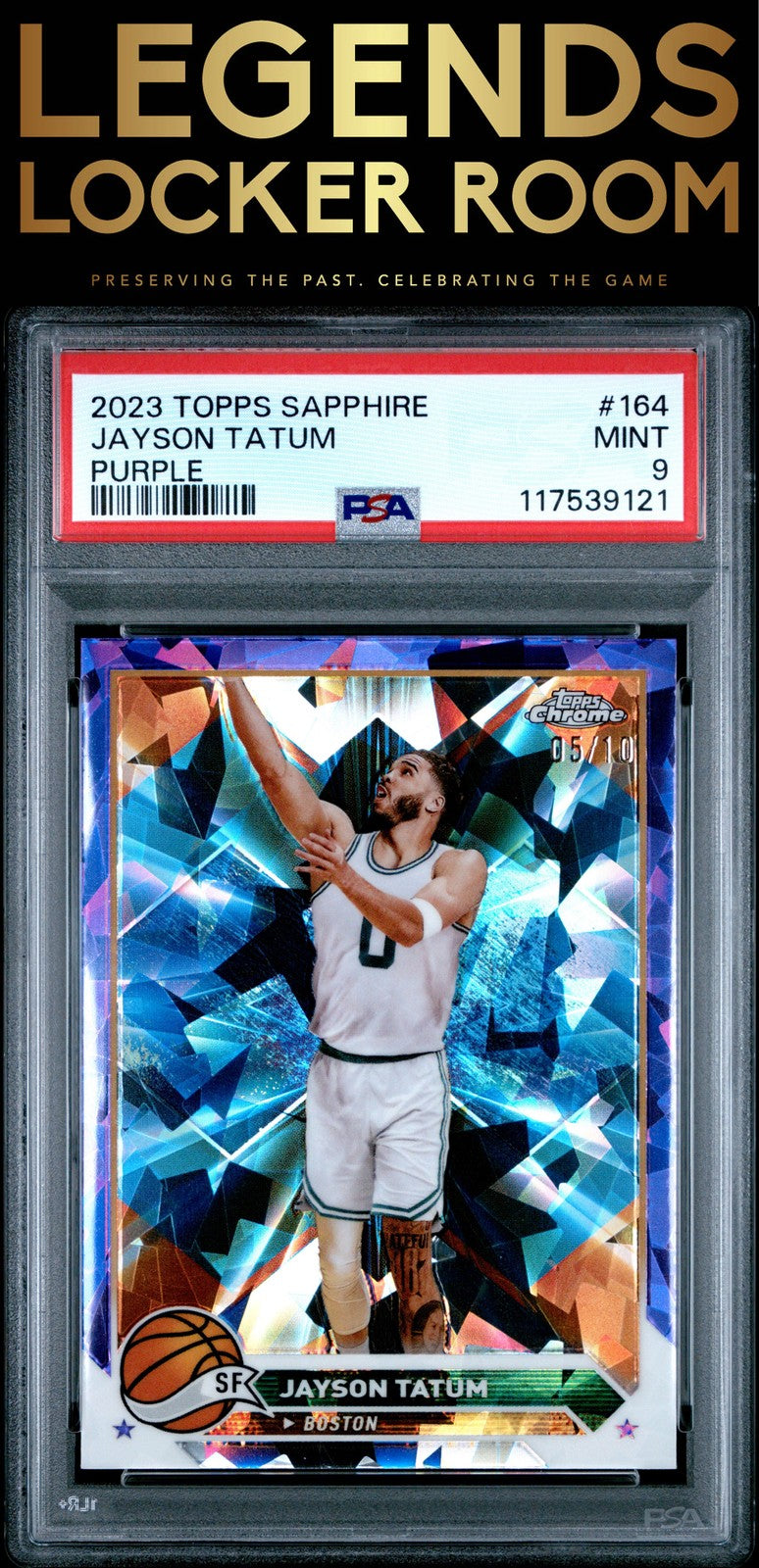 2023 Topps Chrome Sapphire Edition #164 Jayson Tatum Purple /10 PSA 9