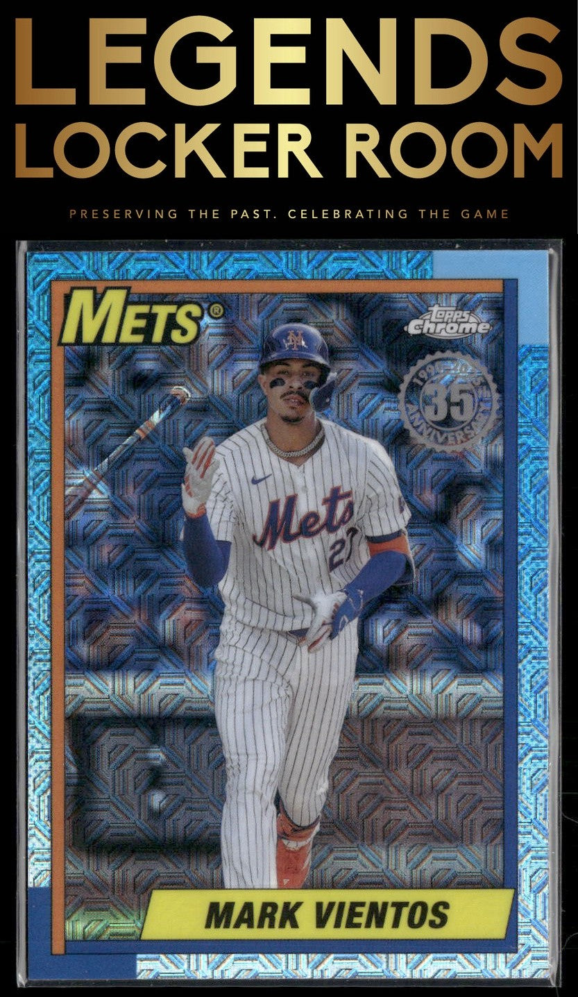 2025 Topps Mark Vientos 1990 Topps Baseball 35th Anniversary Chrome Mojo