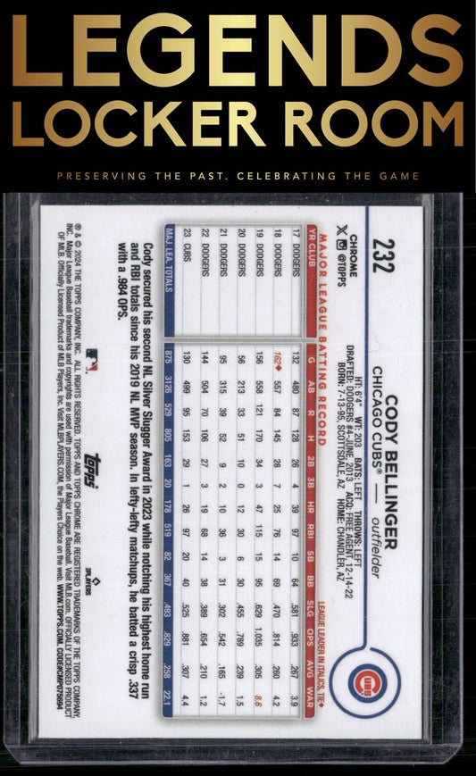 2024 Topps Chrome #232 Cody Bellinger Purple Refractors