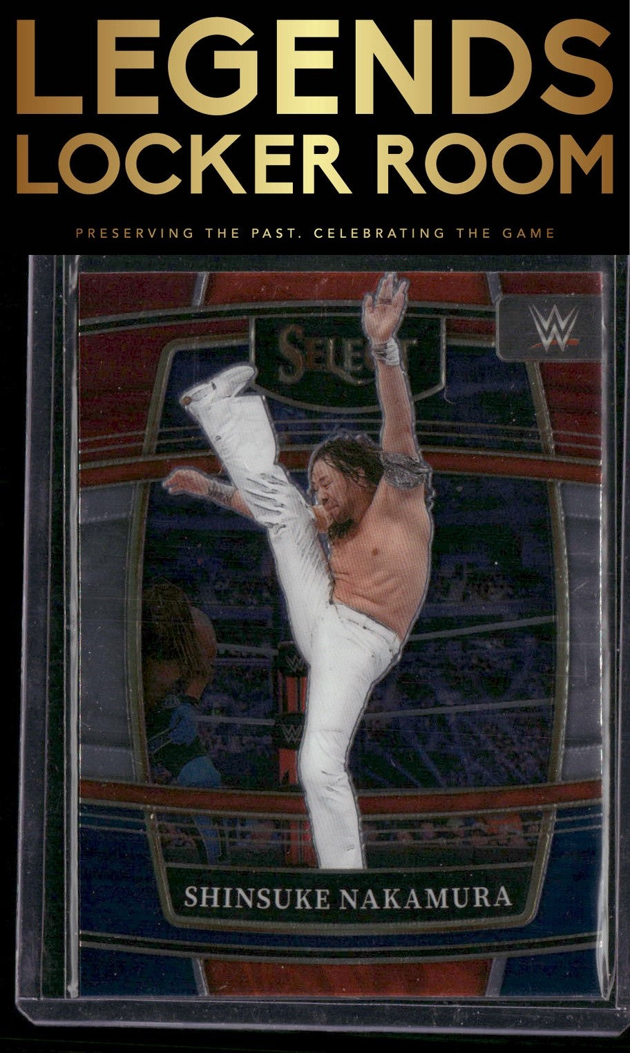 2022 Panini Select WWE #48 Shinsuke Nakamura Red and Blue Prizms