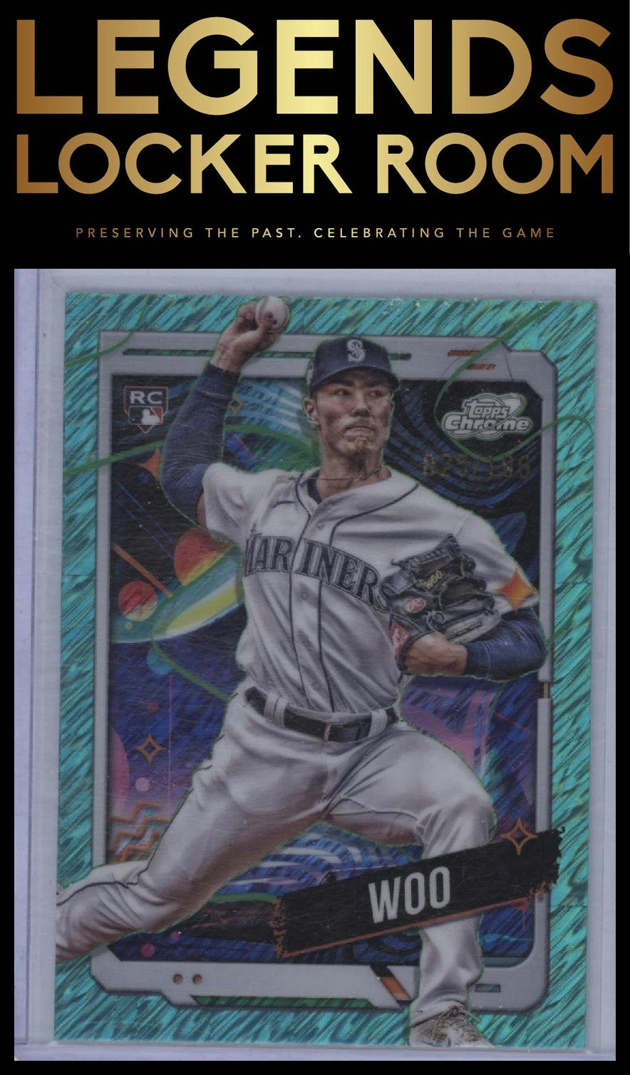 2024 Topps Chrome Cosmic #97 Bryan Woo Aqua Equinox Refractors #/199