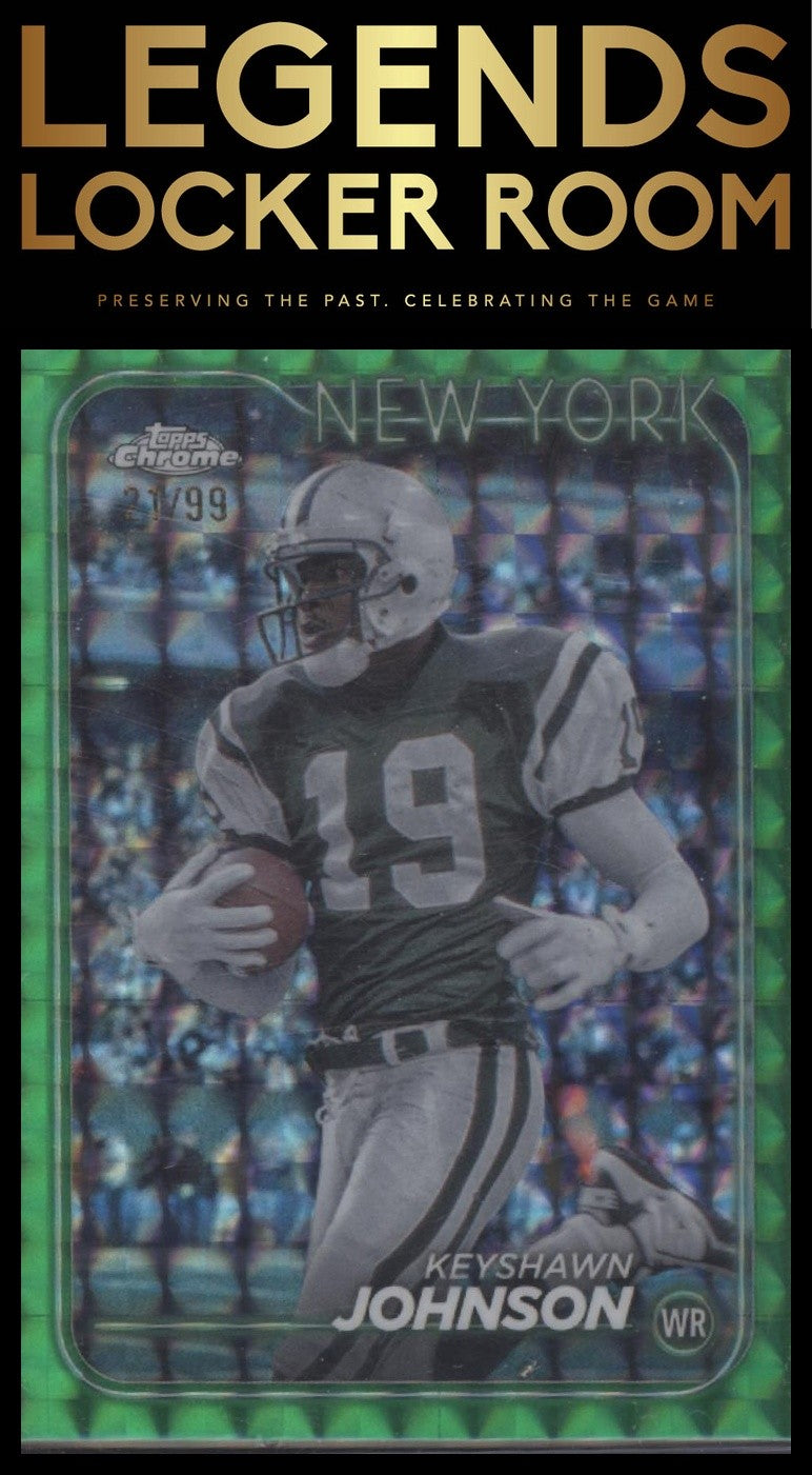 2024 Topps Chrome #147 Keyshawn Johnson Green Geometric Refractor #/99