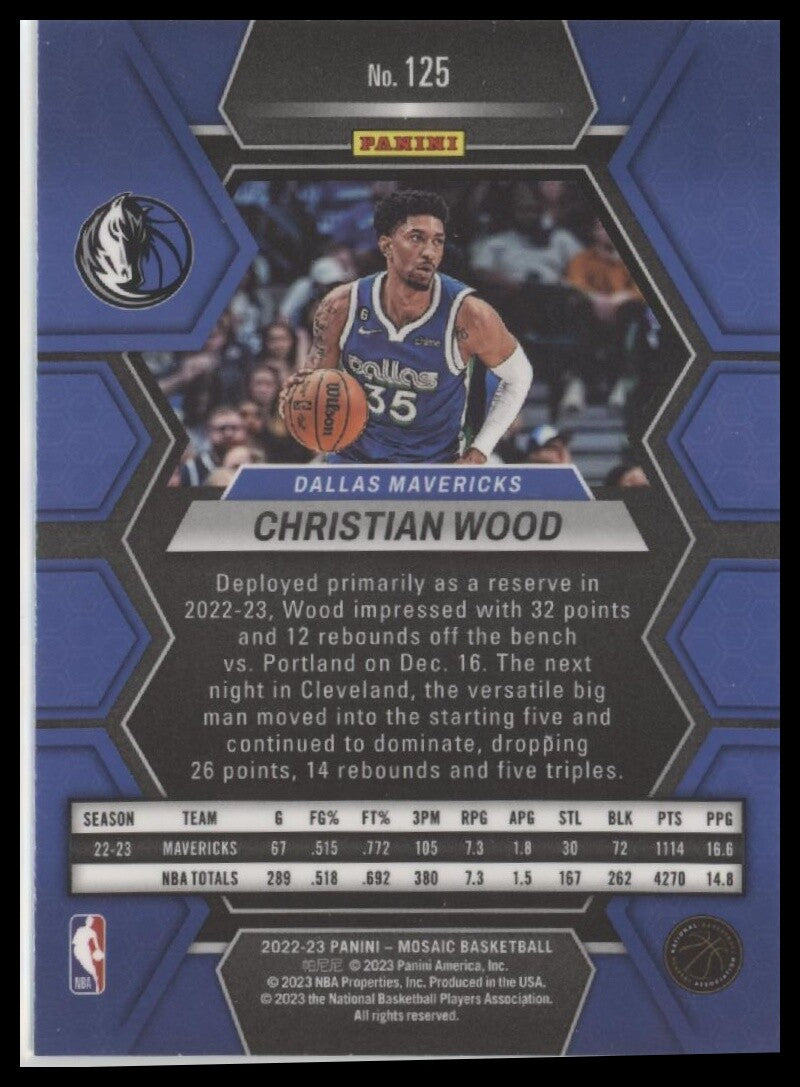 2022-23 Panini Mosaic #125 Christian Wood