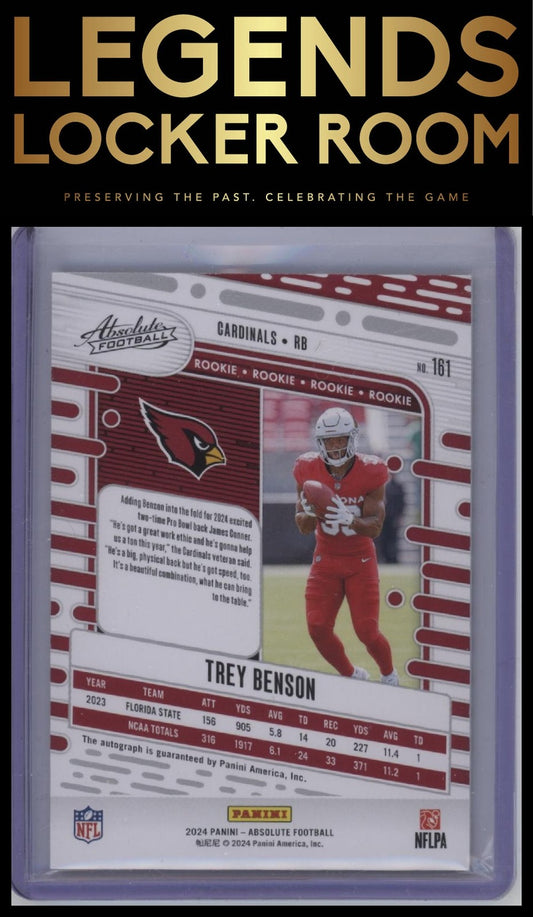 2024 Panini Absolute #161 Trey Benson Signature Rookies Spectrum #/299
