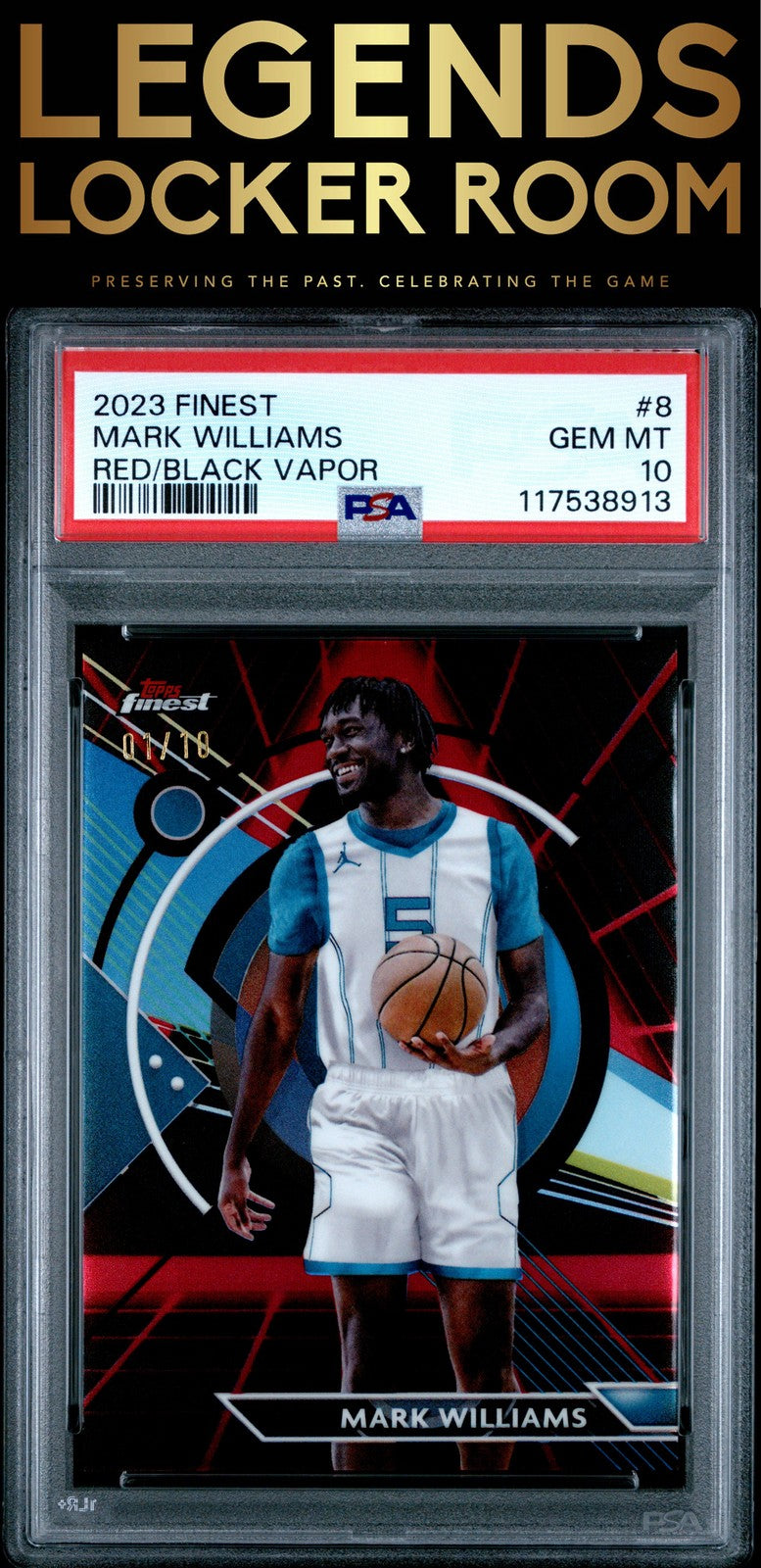 2023 Topps Finest #8 Mark Williams Red/Black Vapor PSA 10
