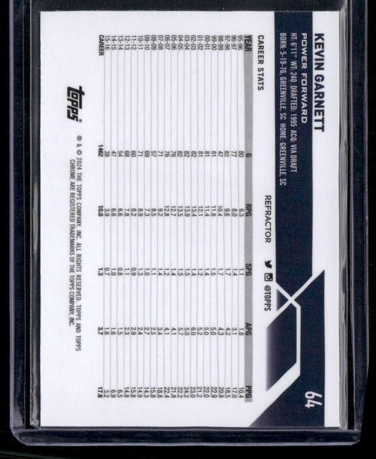 2023-24 Topps Chrome #64 Kevin Garnett Refractors