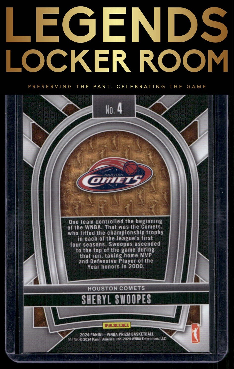 2024 Panini Prizm WNBA #4 Sheryl Swoopes Pioneers