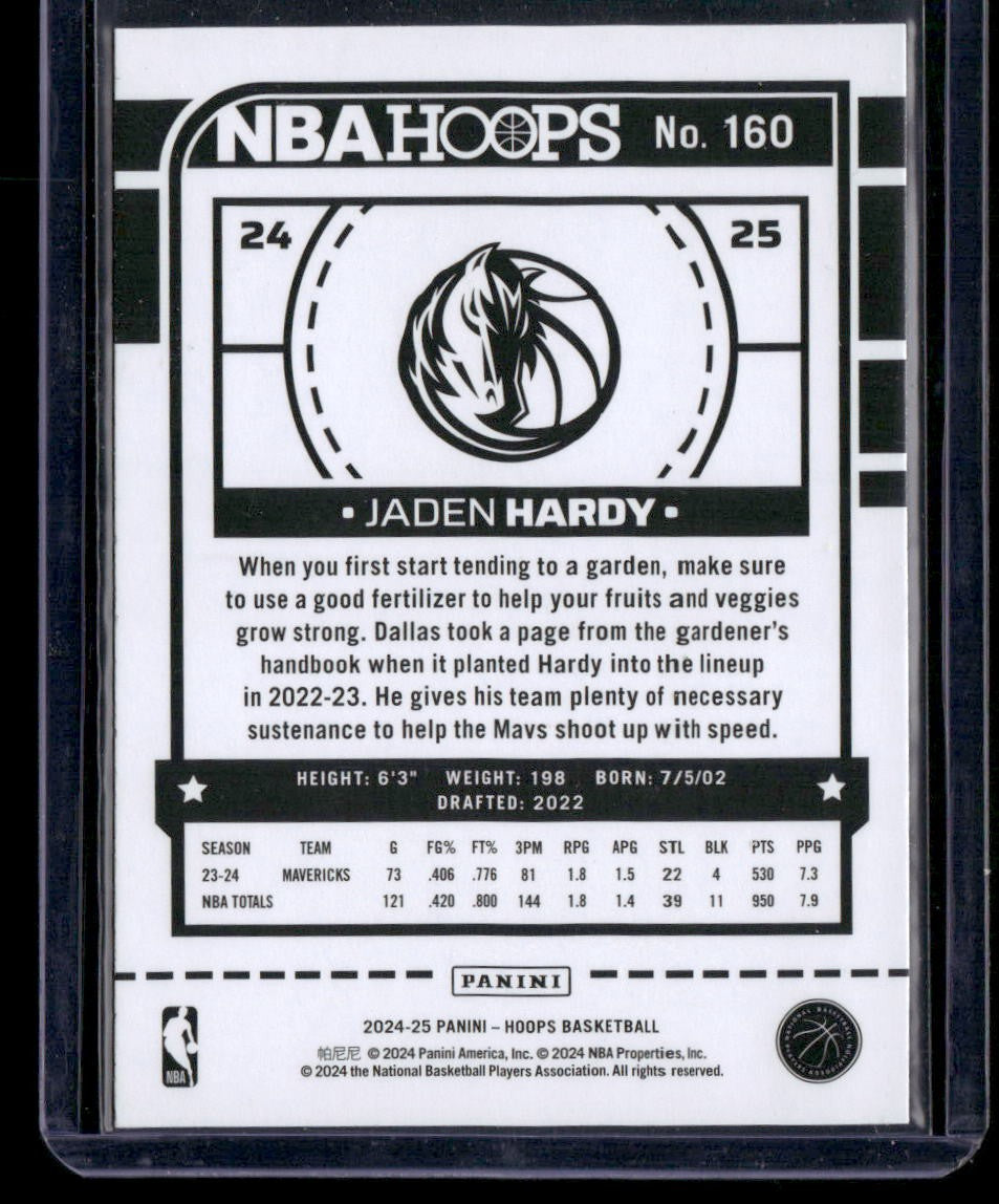 2024-25 Hoops #160 Jaden Hardy Impulse