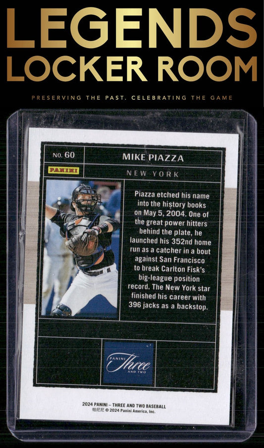 2024 Panini Three and Two #60 Mike Piazza Black #/8