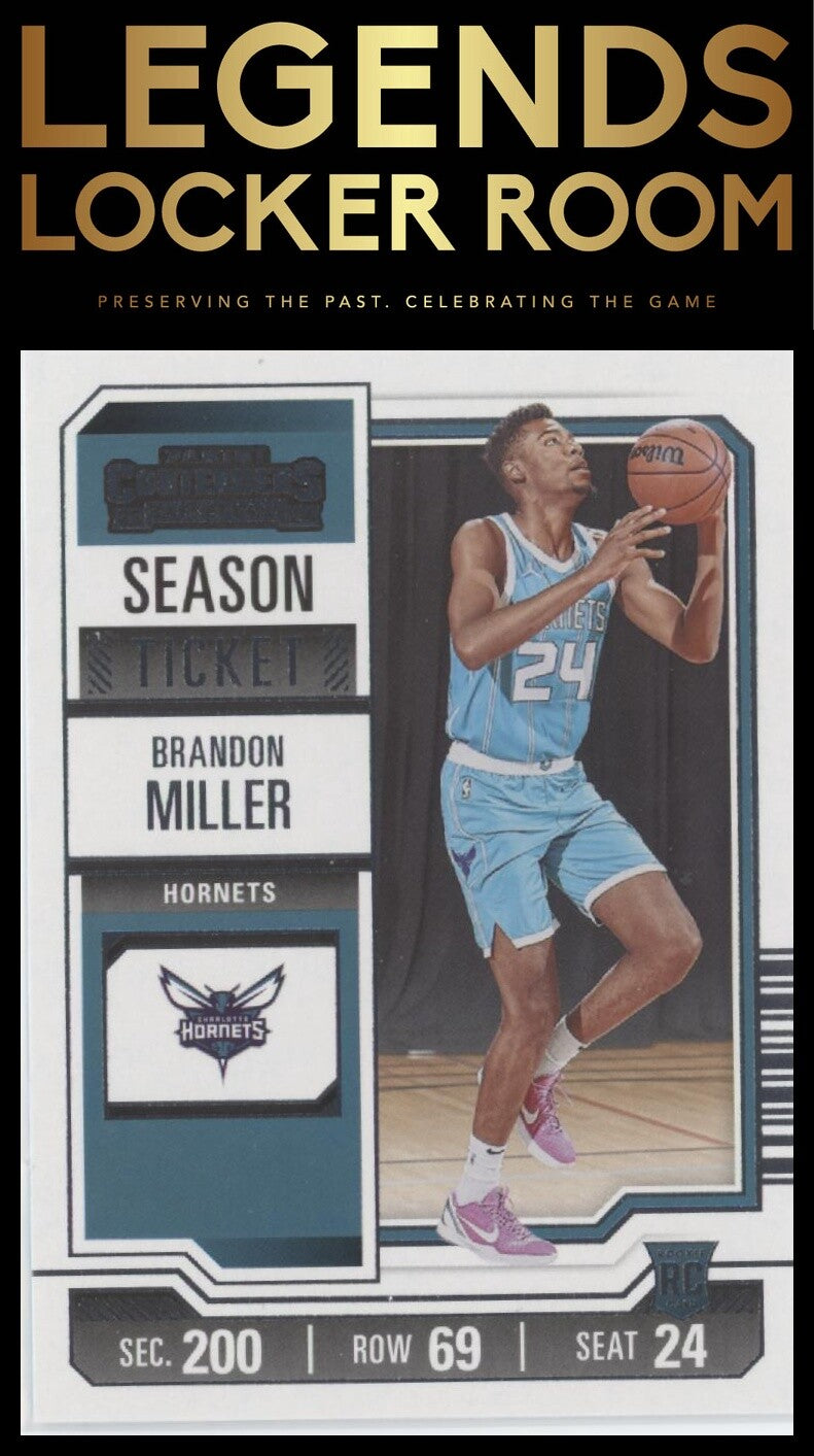 2023-24 Panini Contenders #24 Brandon Miller Season Ticket Retail