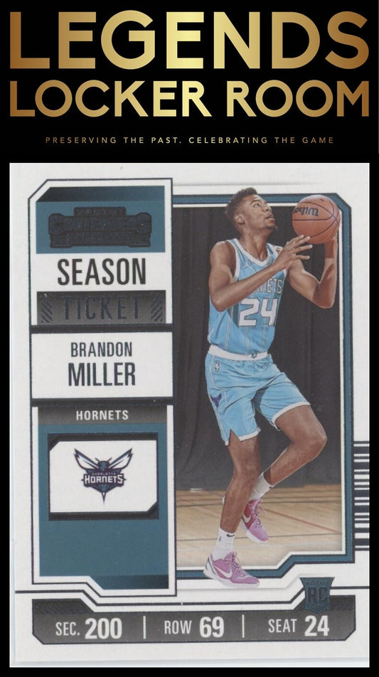 2023-24 Panini Contenders #24 Brandon Miller Season Ticket Retail