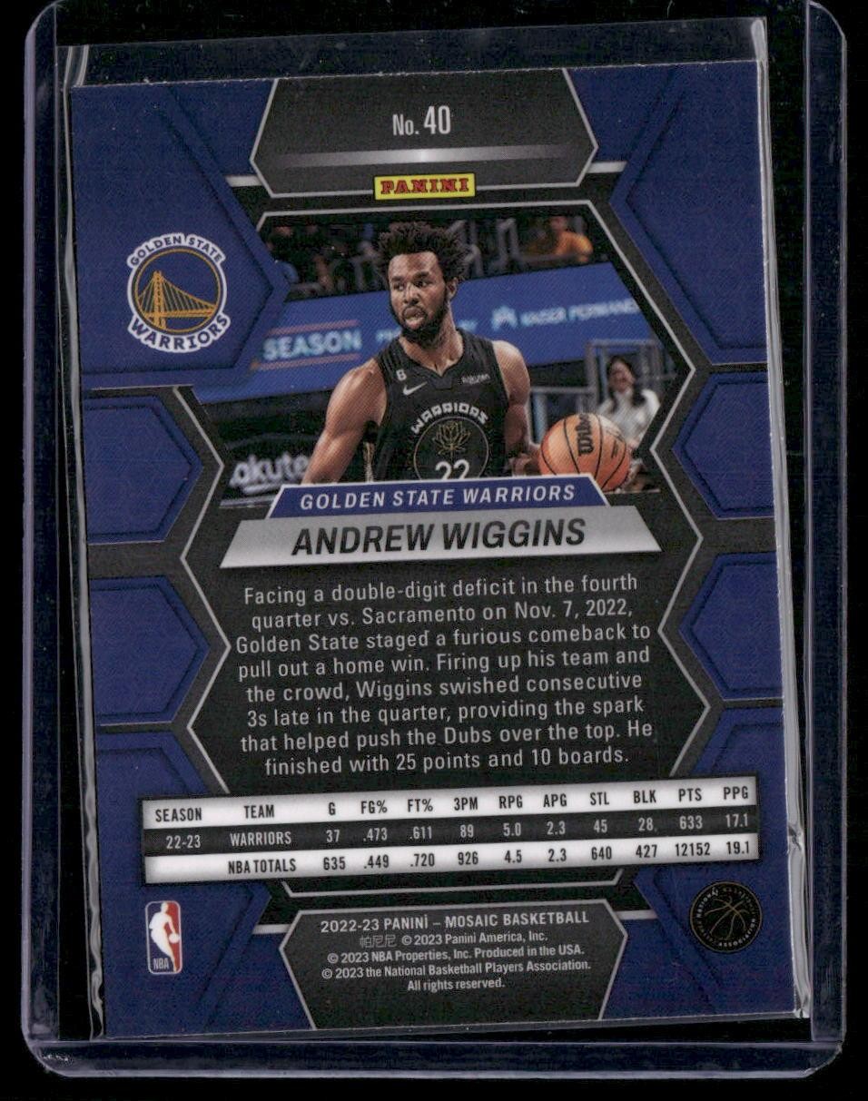 2022-23 Panini Mosaic #40 Andrew Wiggins