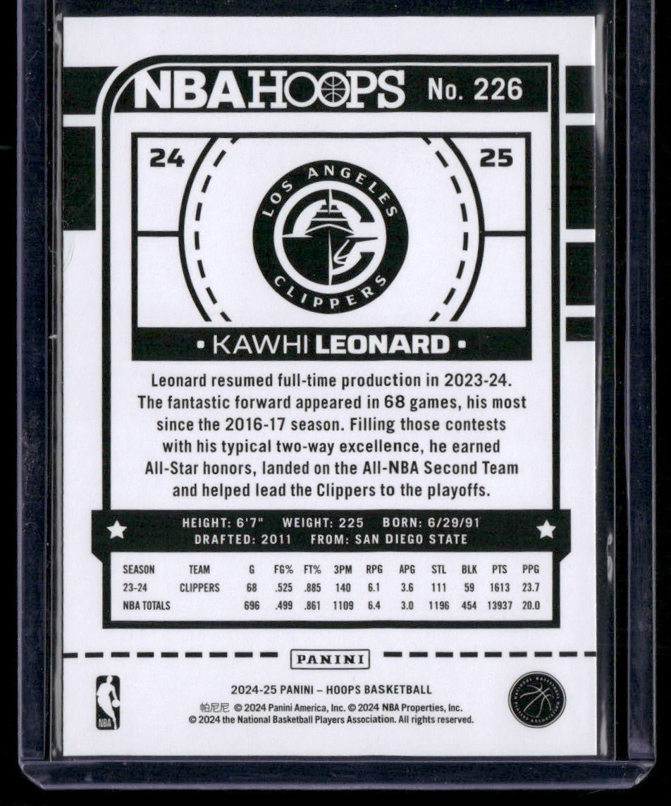 2024-25 Hoops #226 Kawhi Leonard