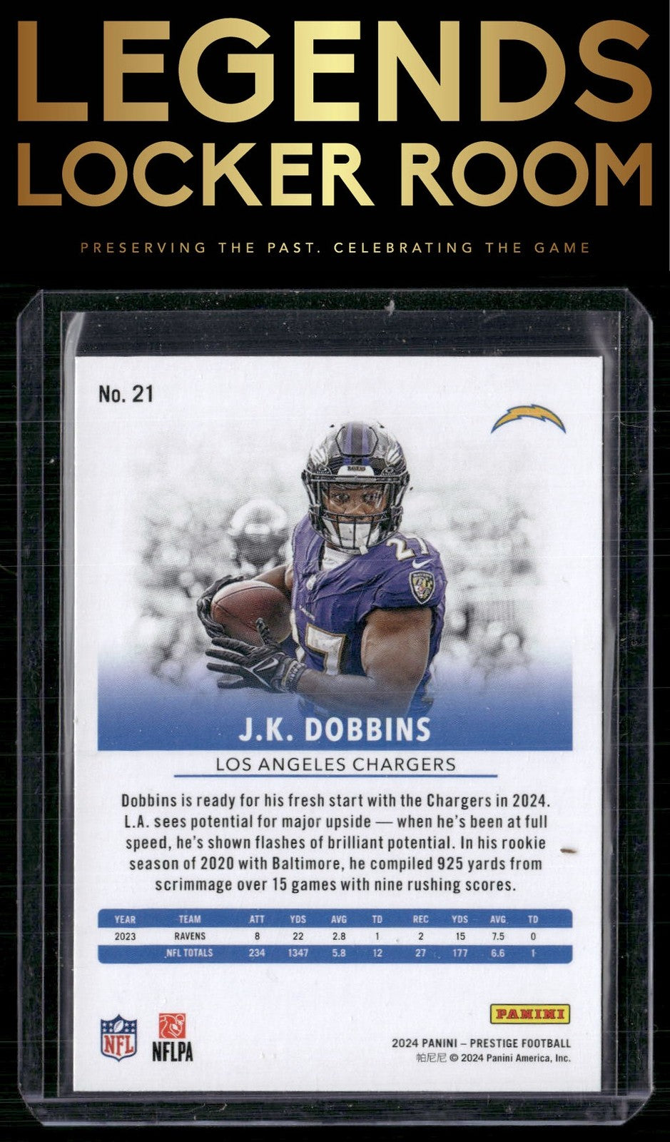 2024 Panini Prestige #21 J.K. Dobbins