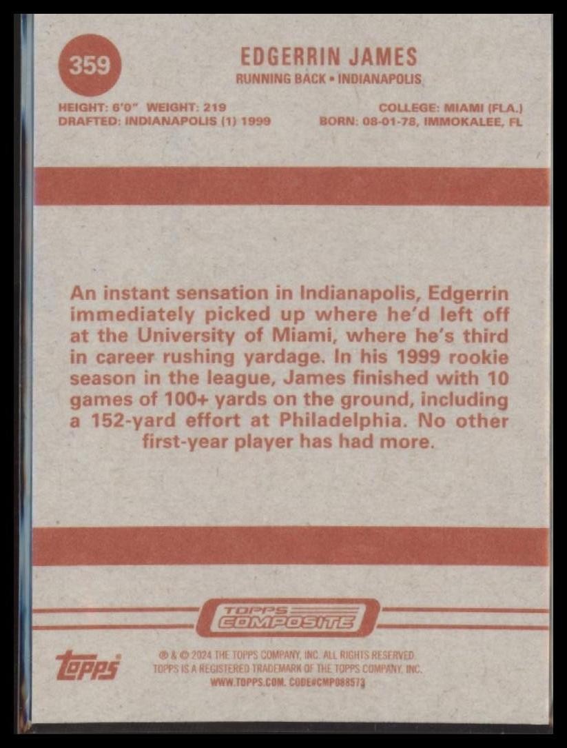 2023 Topps Composite #359 Edgerrin James