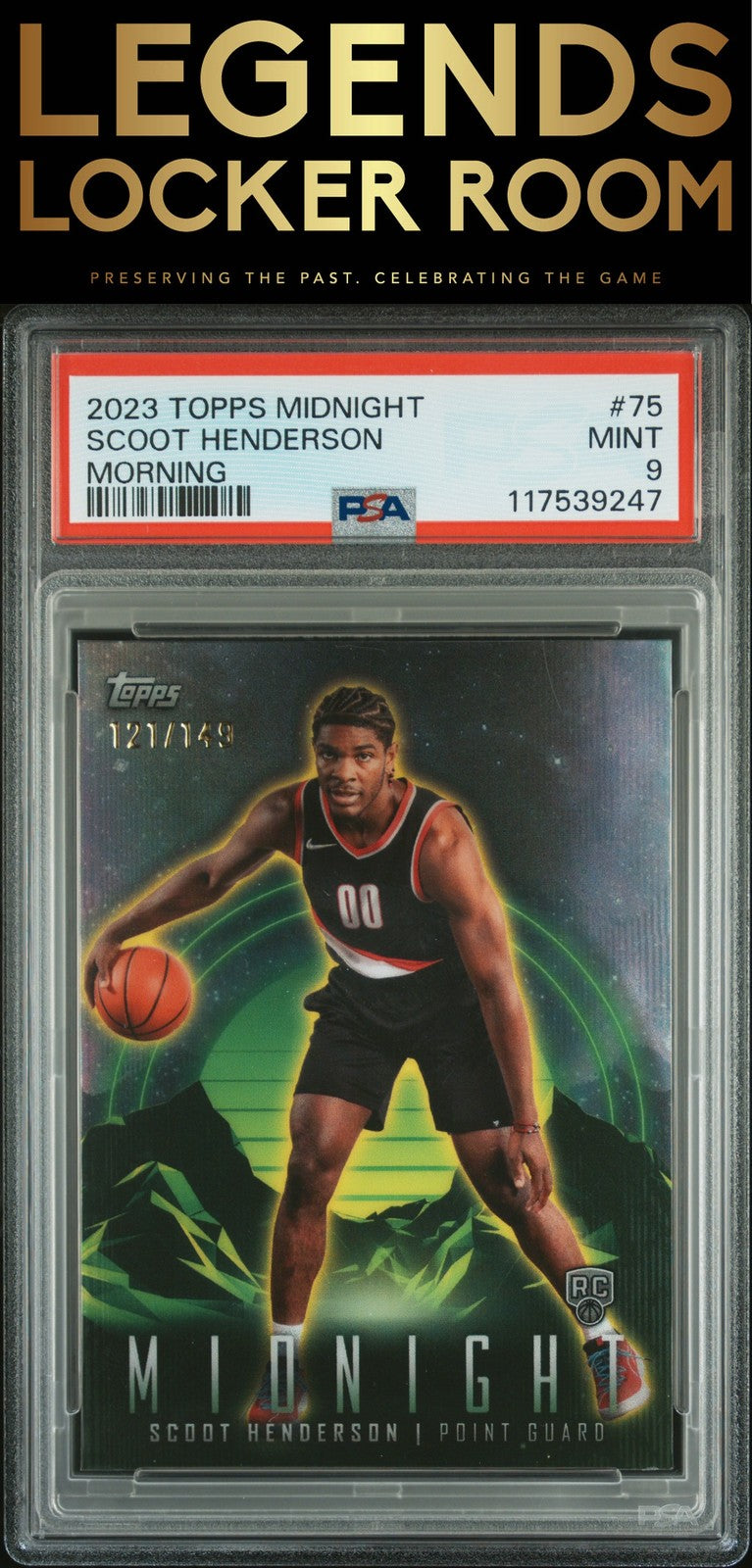 2023 Topps Midnight #75 Scoot Henderson Morning PSA 9