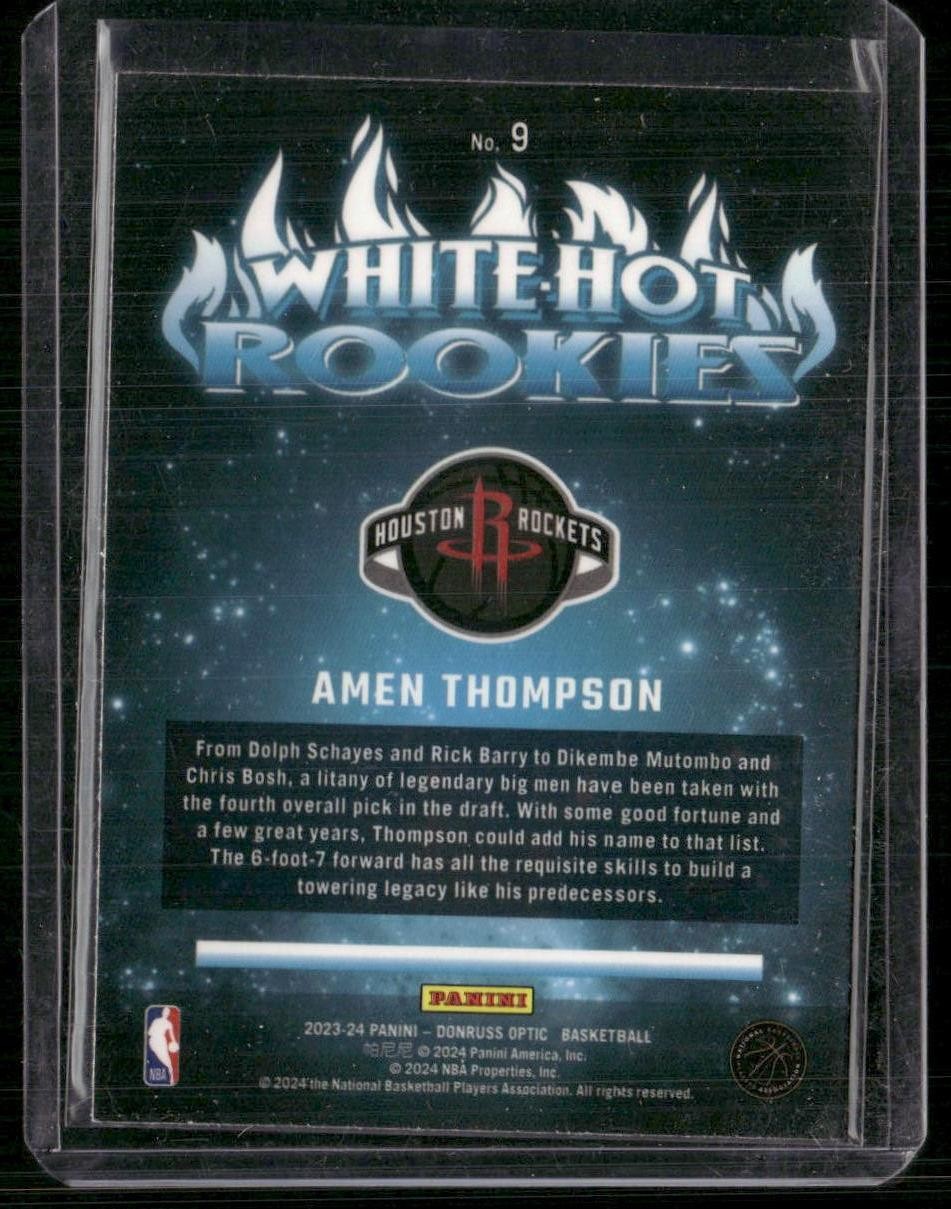 2023-24 Donruss Optic #9 Amen Thompson White Hot Rookies