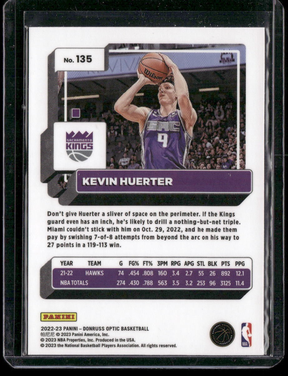 2022-23 Donruss Optic #135 Kevin Huerter