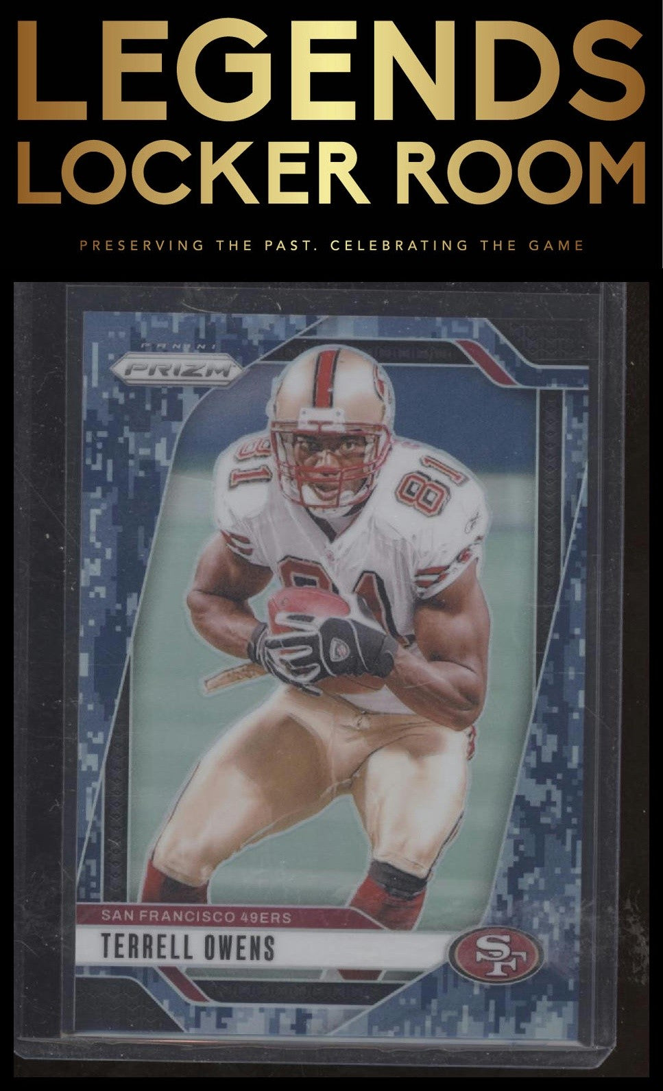 2024 Panini Prizm #257 Terrell Owens Navy Camo #/25