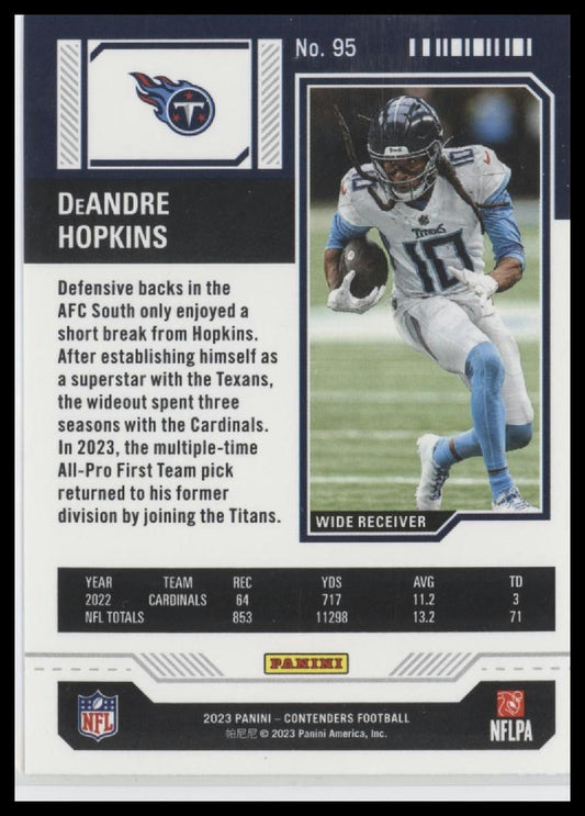 2023 Panini Contenders #95 DeAndre Hopkins Season Ticket Retail