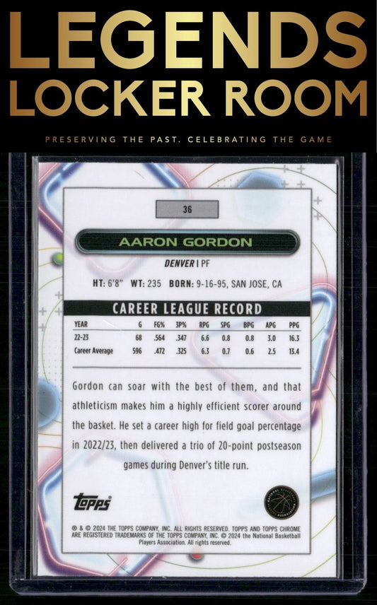 2023-24 Topps Chrome Cosmic #36 Aaron Gordon