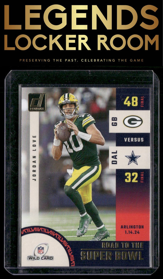 2024 Donruss #SBWC3 Jordan Love Road to the Super Bowl Wild Card