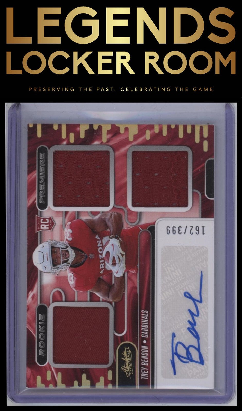 2024 Panini Absolute #RPM-TBN Trey Benson Rookie Premiere Materials Autos #/399
