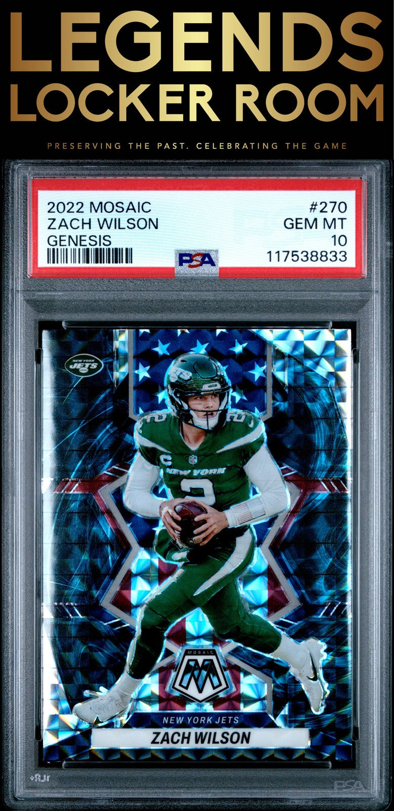 2022 Panini Mosaic #270 Zach Wilson Genesis PSA 10