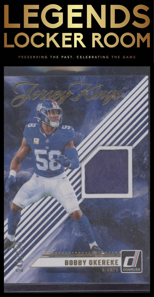 2024 Donruss #JK-BOK Bobby Okereke Jersey Kings #/425