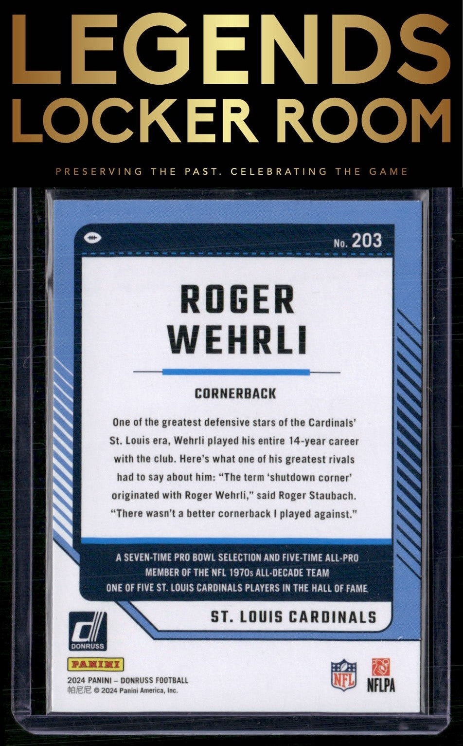 2024 Donruss #203 Roger Wehrli