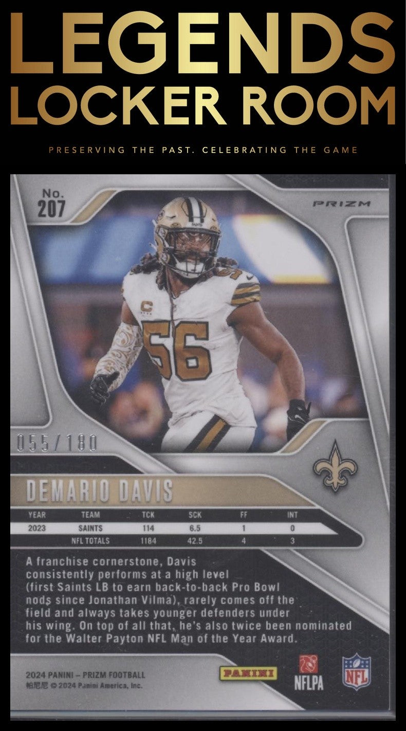 2024 Panini Prizm #207 Demario Davis Hyper #/180