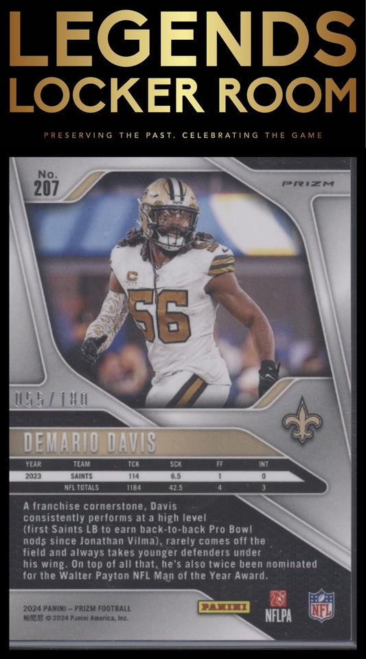 2024 Panini Prizm #207 Demario Davis Hyper #/180