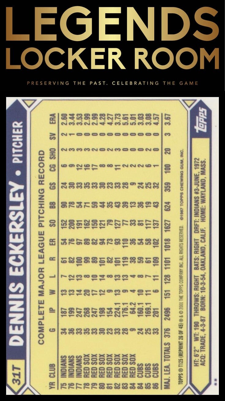 2001 Topps Traded & Rookies #T125 Dennis Eckersley