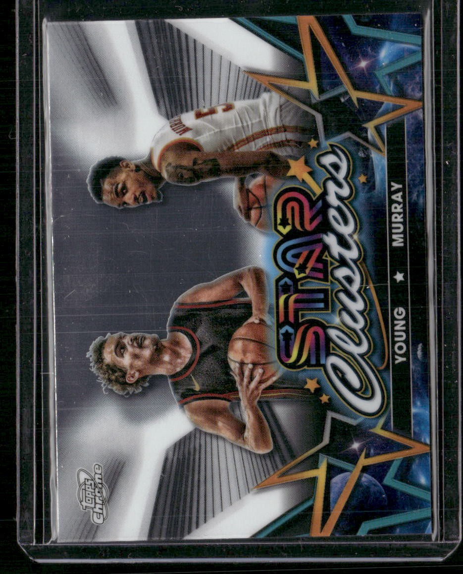 2023-24 Topps Chrome Cosmic #SC-1 Dejounte Murray / Trae Young Star Clusters