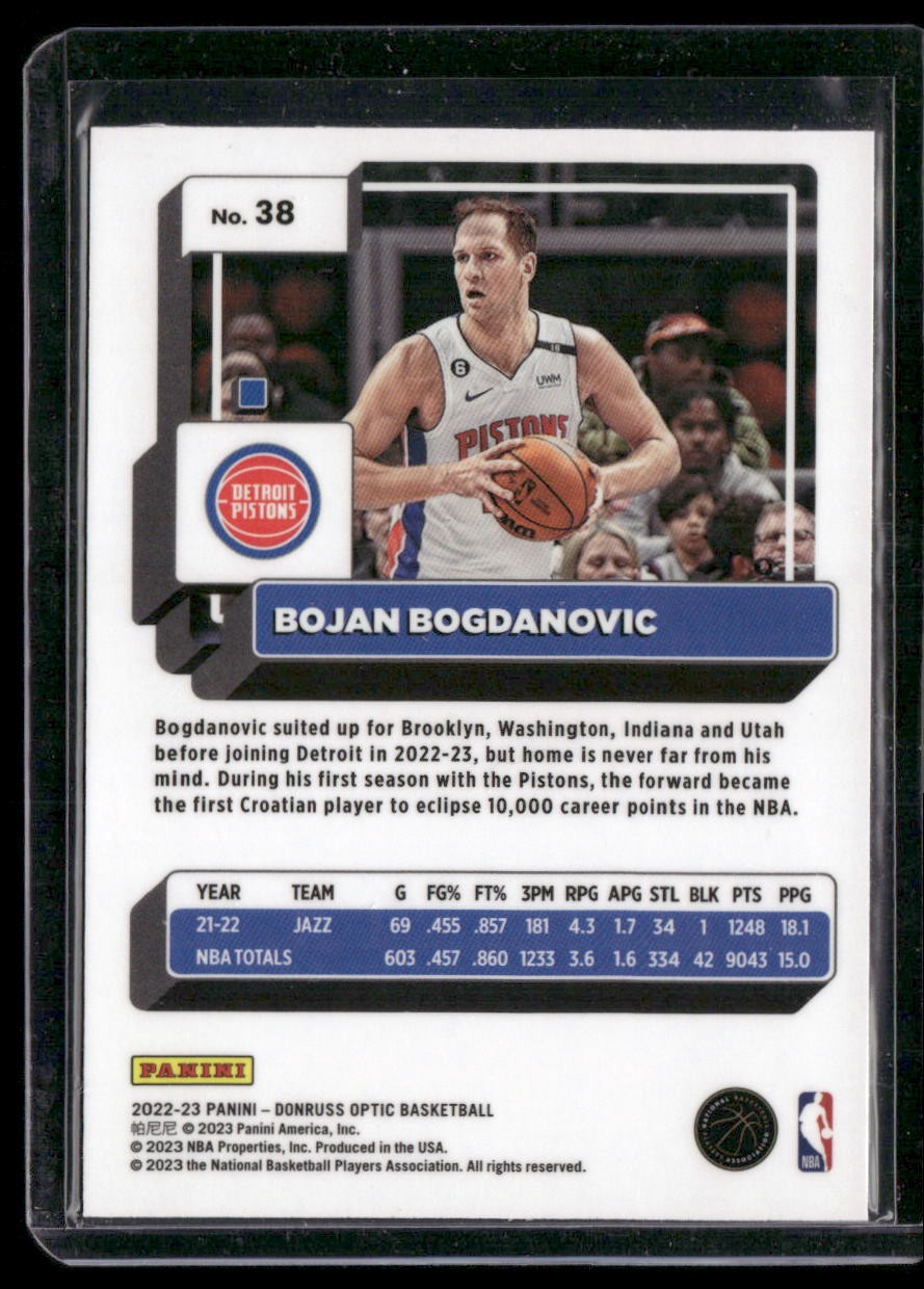 2022-23 Donruss Optic #38 Bojan Bogdanovic