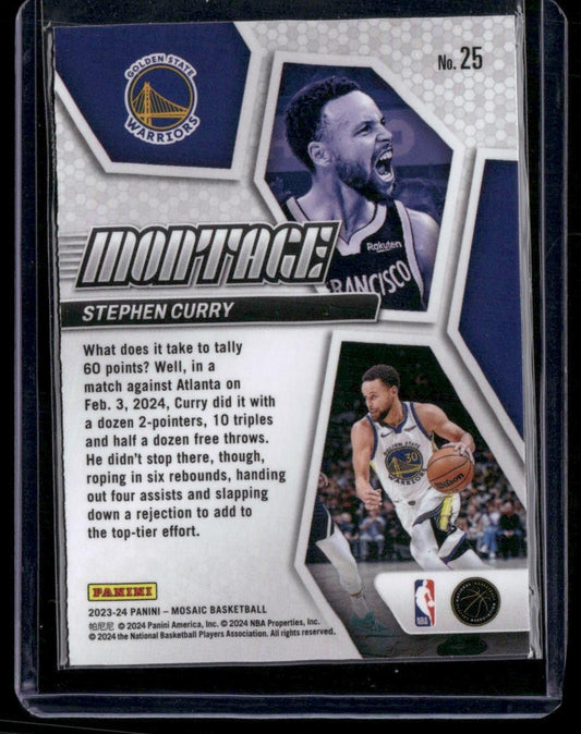 2023-24 Panini Mosaic #25 Stephen Curry Montage