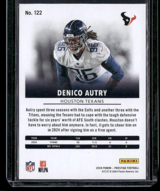 2024 Panini Prestige #122 Denico Autry